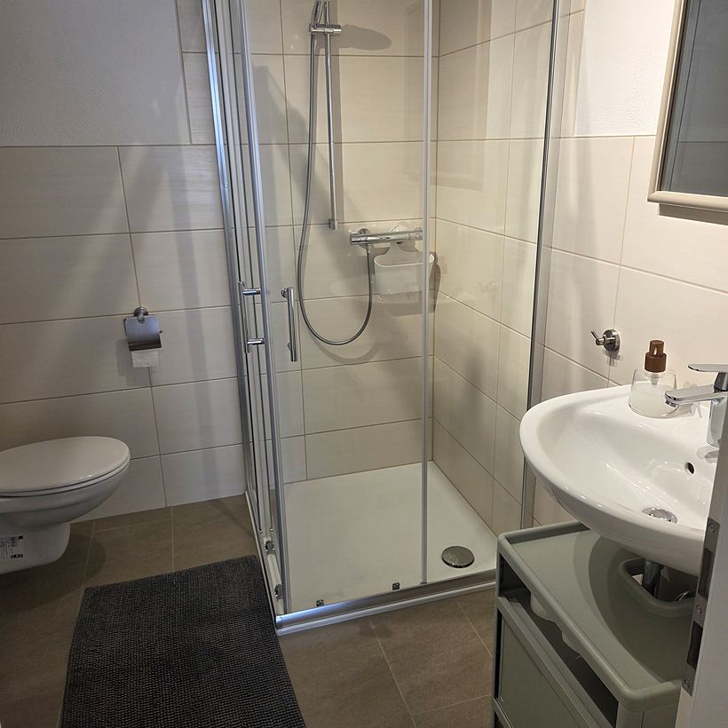 Badezimmer (1 von 2) – Apartment 1, „Kroppacher Schweiz“ in Müschenbach
