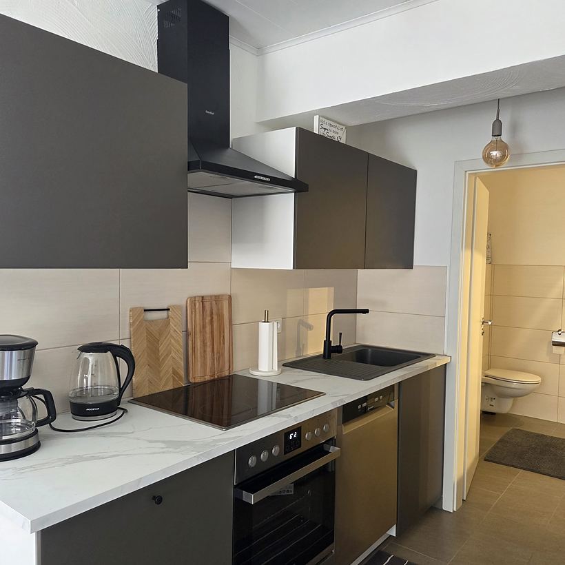 Küche – Apartment 2, „Kroppacher Schweiz“ in Müschenbach