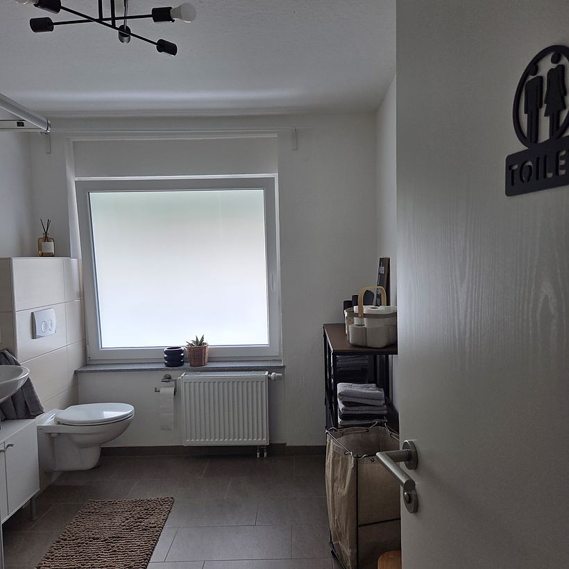 Badezimmer – Apartment 4, „Kroppacher Schweiz“ in Müschenbach