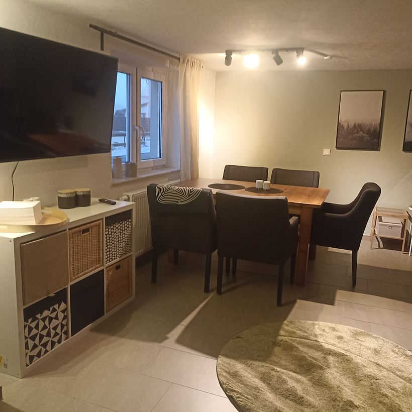Essbereich – Apartment 2, „Am Weiherplatz“ in Norken