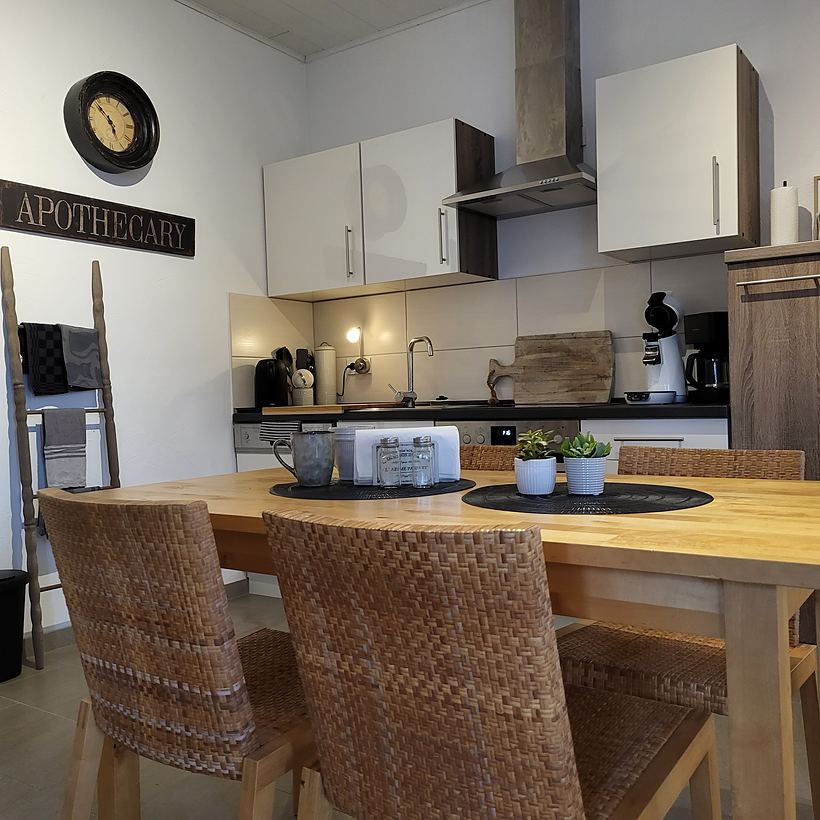 Essbereich – Apartment 3, „Am Weiherplatz“ in Norken