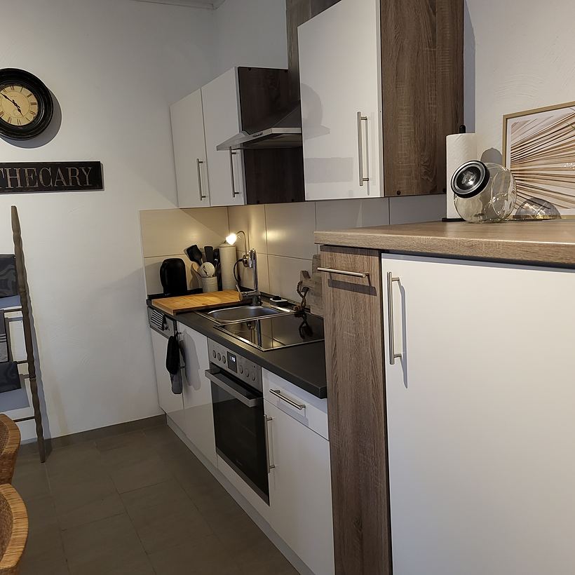 Küche – Apartment 3, „Am Weiherplatz“ in Norken